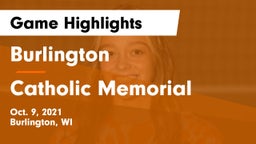 Burlington  vs Catholic Memorial Game Highlights - Oct. 9, 2021
