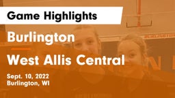 Burlington  vs West Allis Central  Game Highlights - Sept. 10, 2022