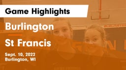 Burlington  vs St Francis Game Highlights - Sept. 10, 2022