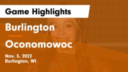 Burlington  vs Oconomowoc  Game Highlights - Nov. 5, 2022