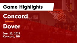 Concord  vs Dover  Game Highlights - Jan. 20, 2022