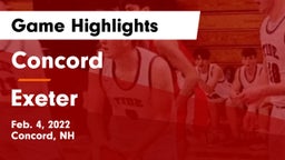 Concord  vs Exeter  Game Highlights - Feb. 4, 2022