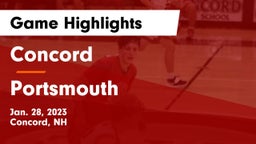 Concord  vs Portsmouth  Game Highlights - Jan. 28, 2023