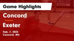 Concord  vs Exeter  Game Highlights - Feb. 7, 2023