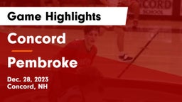 Concord  vs Pembroke Game Highlights - Dec. 28, 2023