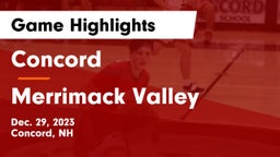 Concord  vs Merrimack Valley Game Highlights - Dec. 29, 2023