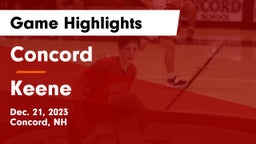 Concord  vs Keene  Game Highlights - Dec. 21, 2023