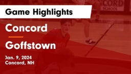 Concord  vs Goffstown  Game Highlights - Jan. 9, 2024