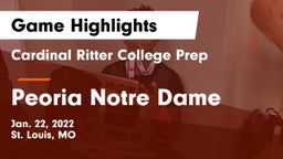 Cardinal Ritter College Prep  vs Peoria Notre Dame Game Highlights - Jan. 22, 2022