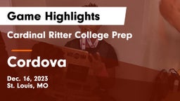 Cardinal Ritter College Prep  vs Cordova  Game Highlights - Dec. 16, 2023