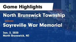 North Brunswick Township  vs Sayreville War Memorial  Game Highlights - Jan. 2, 2020