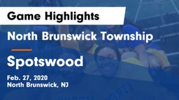 North Brunswick Township  vs Spotswood  Game Highlights - Feb. 27, 2020