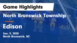 North Brunswick Township  vs Edison  Game Highlights - Jan. 9, 2020