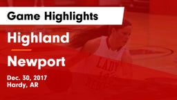 Highland  vs Newport  Game Highlights - Dec. 30, 2017