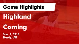 Highland  vs Corning  Game Highlights - Jan. 2, 2018