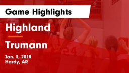 Highland  vs Trumann Game Highlights - Jan. 3, 2018