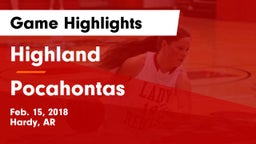 Highland  vs Pocahontas  Game Highlights - Feb. 15, 2018