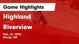 Highland  vs Riverview Game Highlights - Feb. 22, 2018