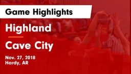 Highland  vs Cave City  Game Highlights - Nov. 27, 2018