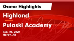 Highland  vs Pulaski Academy Game Highlights - Feb. 26, 2020