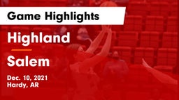 Highland  vs Salem  Game Highlights - Dec. 10, 2021