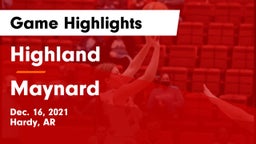 Highland  vs Maynard Game Highlights - Dec. 16, 2021