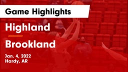 Highland  vs Brookland  Game Highlights - Jan. 4, 2022