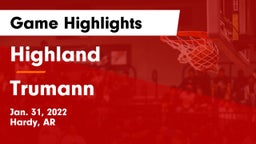 Highland  vs Trumann  Game Highlights - Jan. 31, 2022