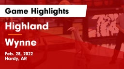 Highland  vs Wynne  Game Highlights - Feb. 28, 2022