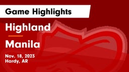 Highland  vs Manila  Game Highlights - Nov. 18, 2023