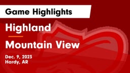Highland  vs Mountain View  Game Highlights - Dec. 9, 2023
