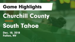 Churchill County  vs South Tahoe  Game Highlights - Dec. 18, 2018