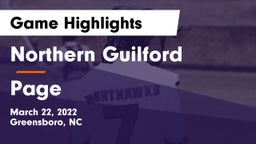 Northern Guilford  vs Page  Game Highlights - March 22, 2022