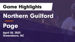 Northern Guilford  vs Page  Game Highlights - April 20, 2023