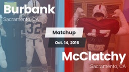 Matchup: Burbank  vs. McClatchy  2016