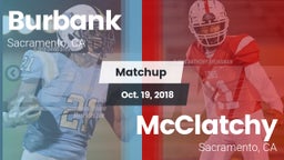 Matchup: Burbank  vs. McClatchy  2018