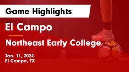 El Campo  vs Northeast Early College  Game Highlights - Jan. 11, 2024