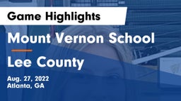 Mount Vernon School vs Lee County  Game Highlights - Aug. 27, 2022