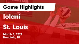 Iolani  vs St. Louis  Game Highlights - March 5, 2024