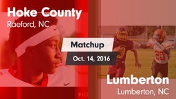 Matchup: Hoke County High vs. Lumberton  2016