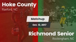 Matchup: Hoke County High vs. Richmond Senior  2017