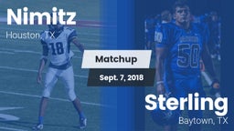 Matchup: Aldine Nimitz  vs. Sterling  2018
