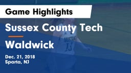 Sussex County Tech  vs Waldwick  Game Highlights - Dec. 21, 2018