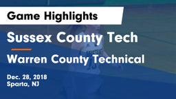 Sussex County Tech  vs Warren County Technical  Game Highlights - Dec. 28, 2018