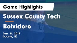 Sussex County Tech  vs Belvidere  Game Highlights - Jan. 11, 2019