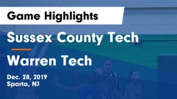 Sussex County Tech  vs Warren Tech Game Highlights - Dec. 28, 2019
