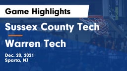 Sussex County Tech  vs Warren Tech Game Highlights - Dec. 20, 2021