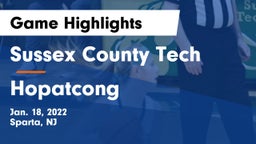Sussex County Tech  vs Hopatcong  Game Highlights - Jan. 18, 2022