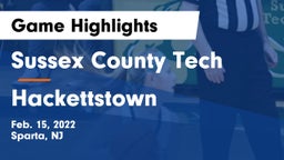 Sussex County Tech  vs Hackettstown  Game Highlights - Feb. 15, 2022