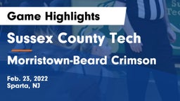 Sussex County Tech  vs Morristown-Beard Crimson Game Highlights - Feb. 23, 2022